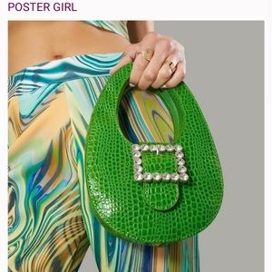 New mini croc bag by Poster Girl for Dolls Kill green rhinestone